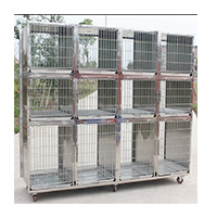 Combined stainless steel pet cage