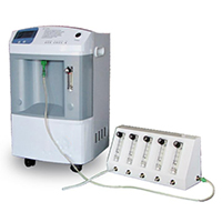 Oxygen concentrator with ultimate flow splitter
