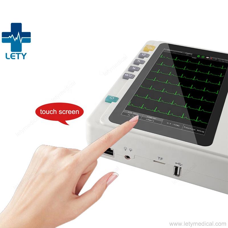 Touch screen ECG 6 channel ecg electrocardiograph ecg machine