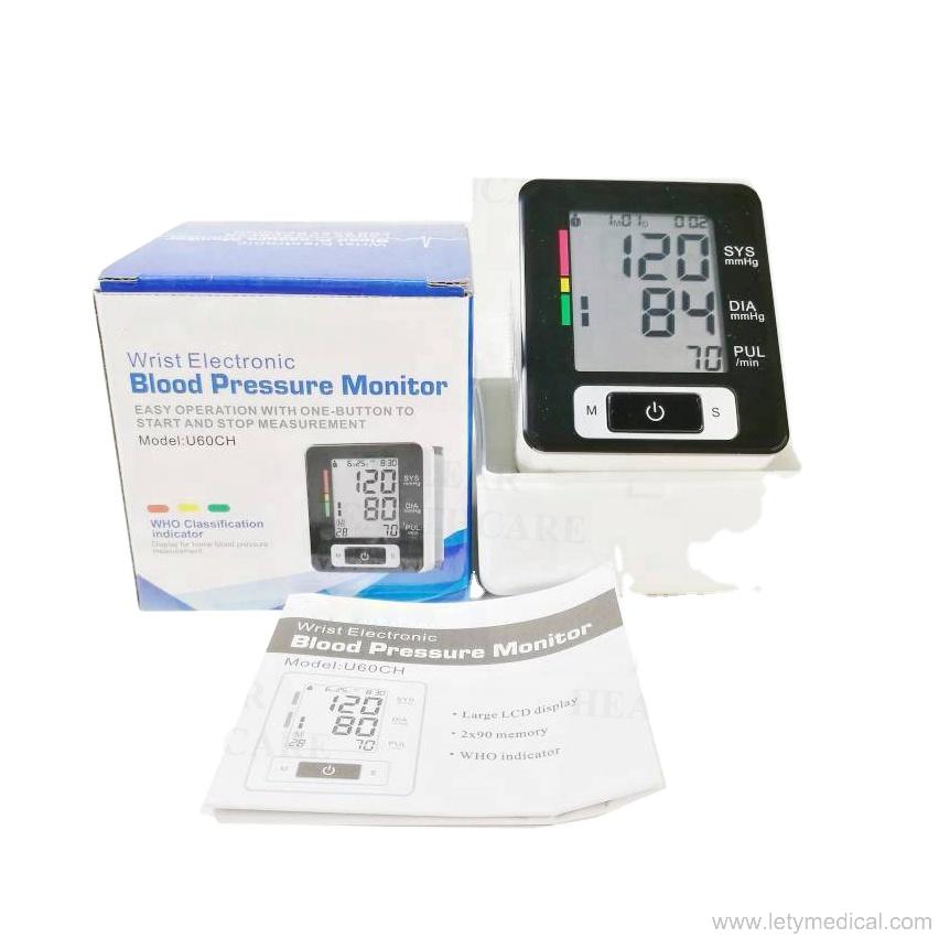 Homecare wrist Digital Blood Pressure monitor Automatic arm Blood Testing Equipment blood pressure machine