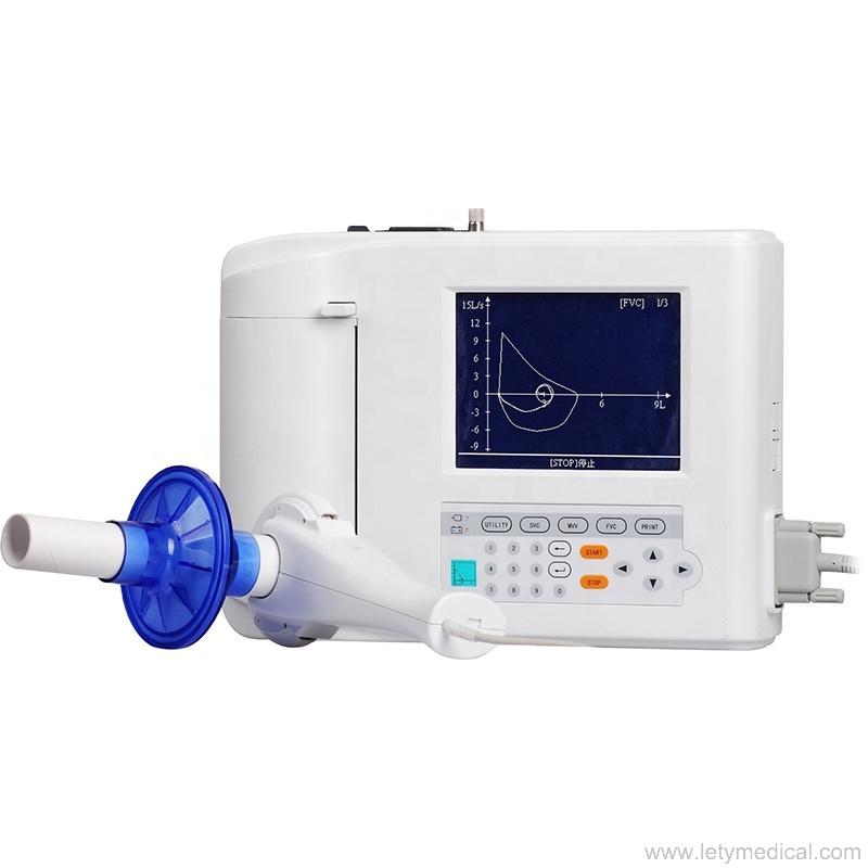 Hospital Spirometer Digital Spirometer Breathing Diagnostic Spirometry with printer